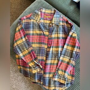 Flannel 100% Cotton Classic Multicolor Plaid Shirt 2XL - Unisex